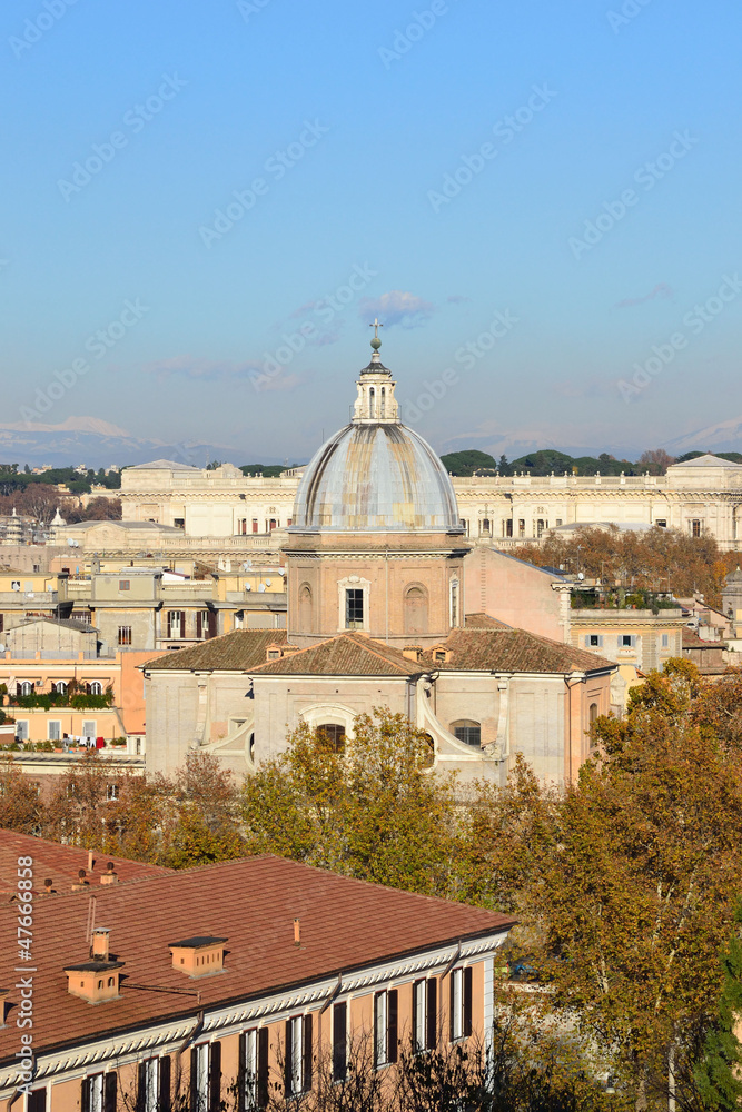 Chiesa di San Giovanni dei Fiorentini vista dal Gianicolo