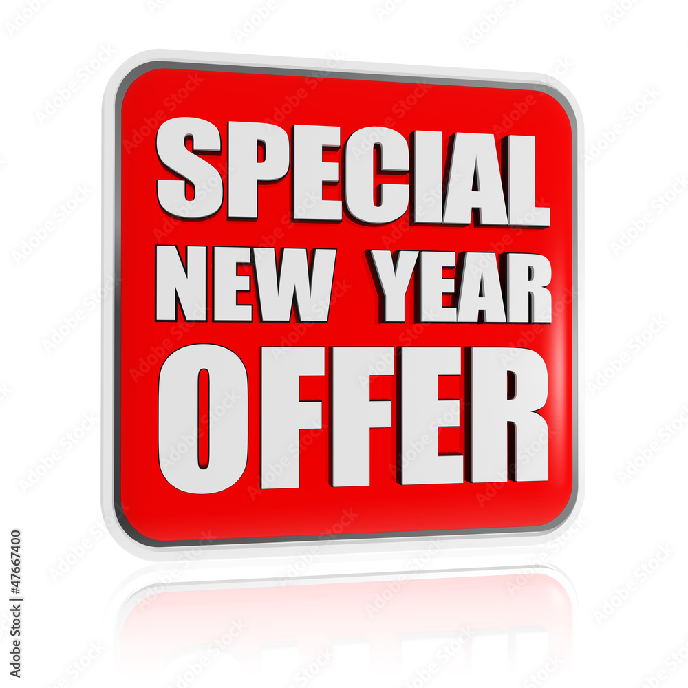 special New Year offer red banner special New Year offer red banner