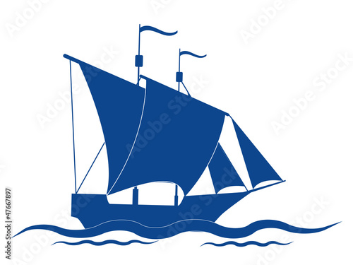 Sail ship vector icon