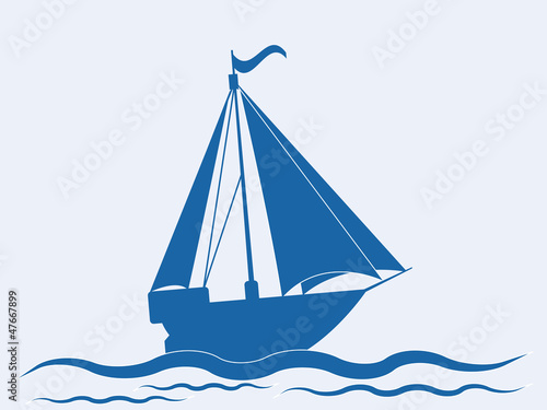 Sail ship vector icon
