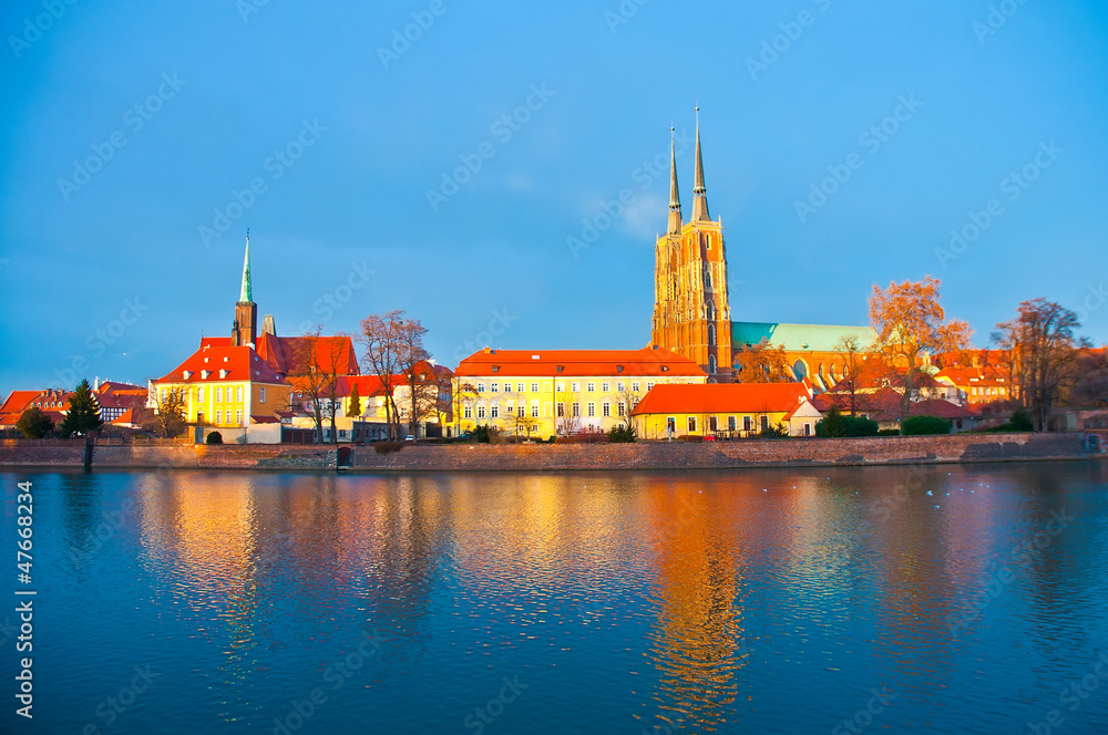 Obraz premium Cathedral in Wroclaw, Poland