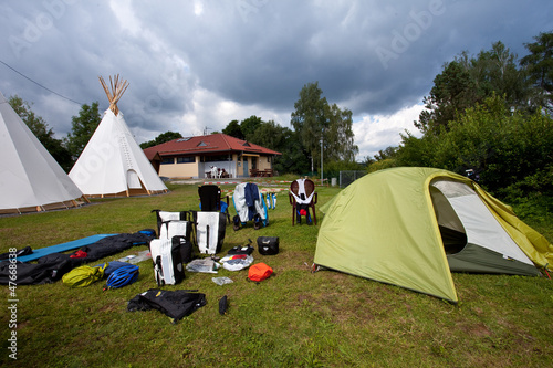 campeggio all'aperto in scandinavia