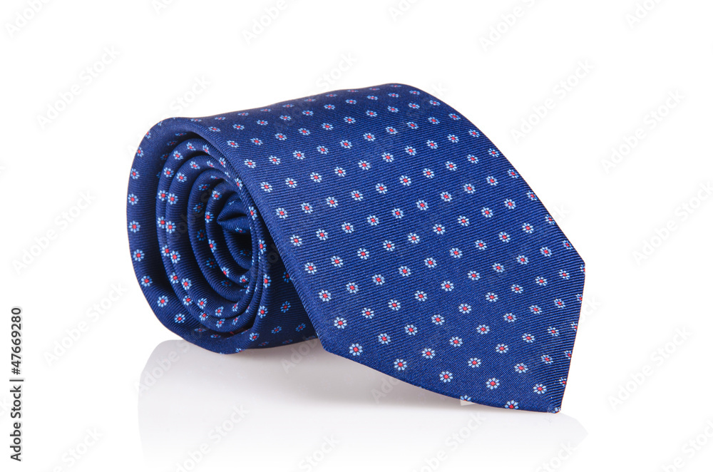 Elegant silk male tie ( necktie ) on white Elegant silk male tie ( necktie ) on white