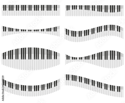 piano keys for different forms of design vector illustration