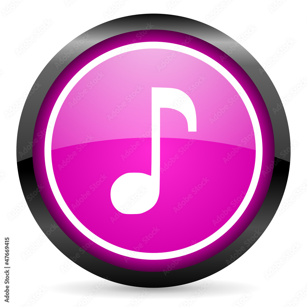 music violet glossy icon on white background music violet glossy icon on white background
