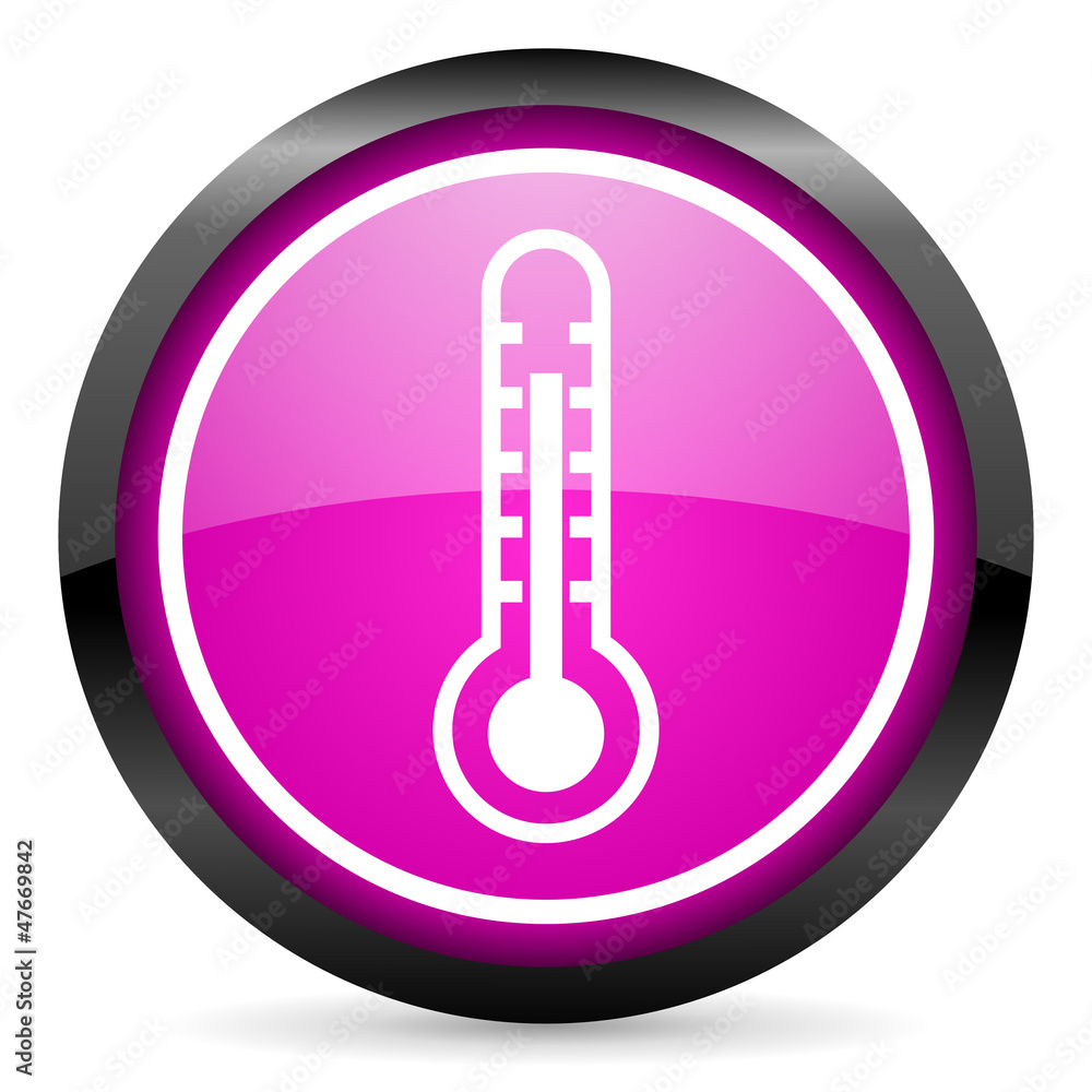 thermometer violet glossy icon on white background thermometer violet glossy icon on white background