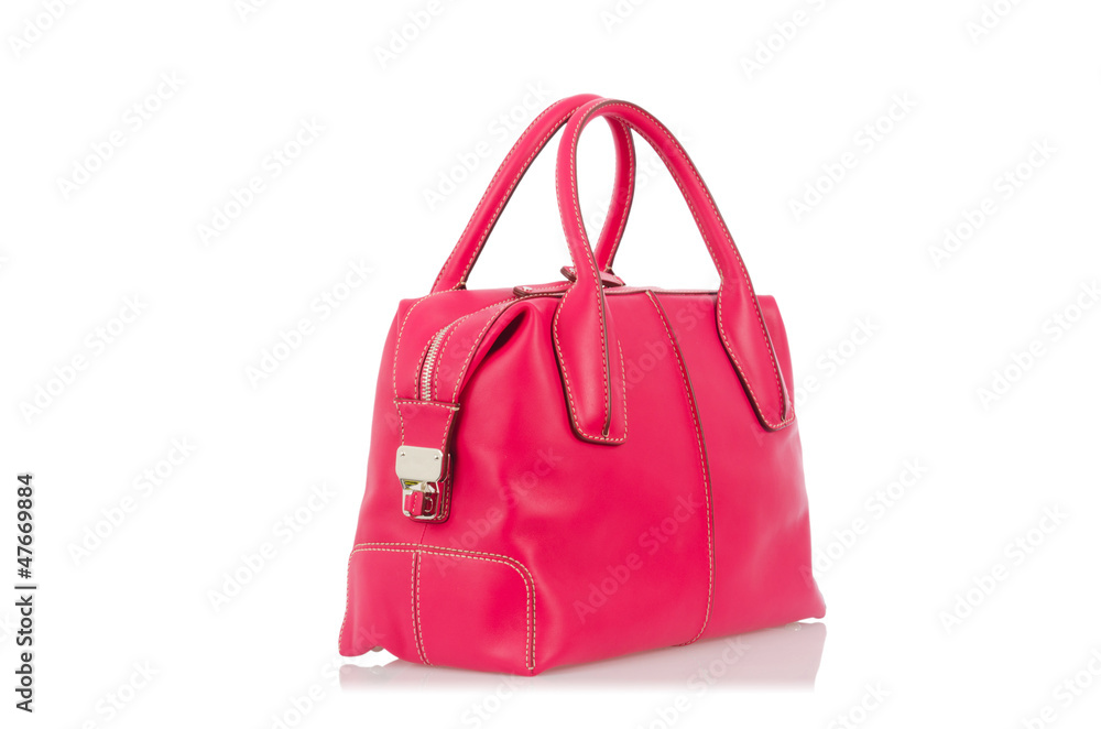 Naklejka premium Nice elegant woman bag isolated on the white
