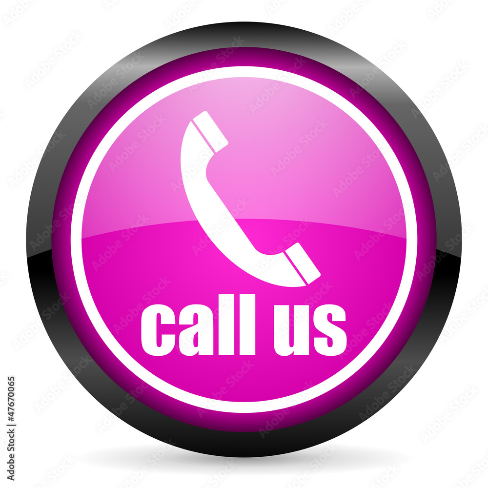 call us violet glossy icon on white background call us violet glossy icon on white background