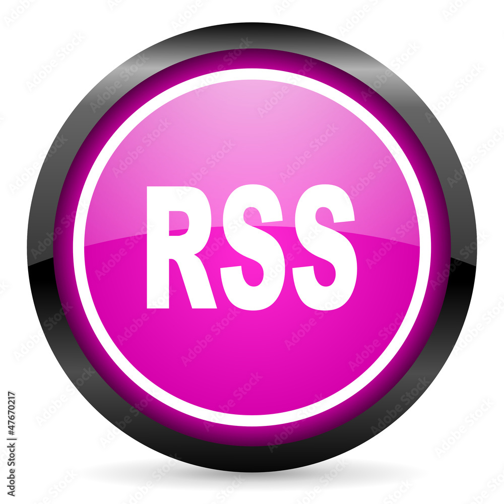 rss violet glossy icon on white background rss violet glossy icon on white background