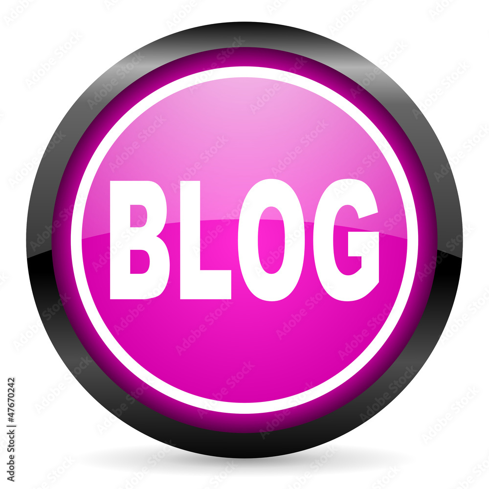 blog violet glossy icon on white background blog violet glossy icon on white background