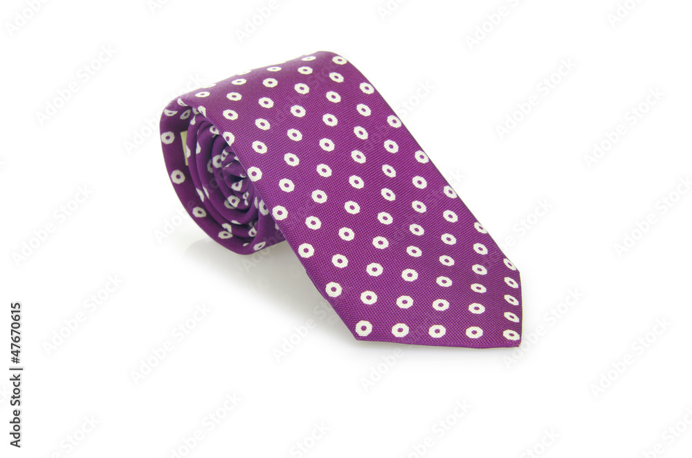 Elegant silk male tie ( necktie ) on white Elegant silk male tie ( necktie ) on white