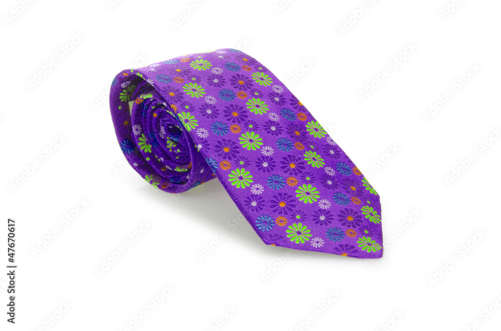 Elegant silk male tie ( necktie ) on white Elegant silk male tie ( necktie ) on white