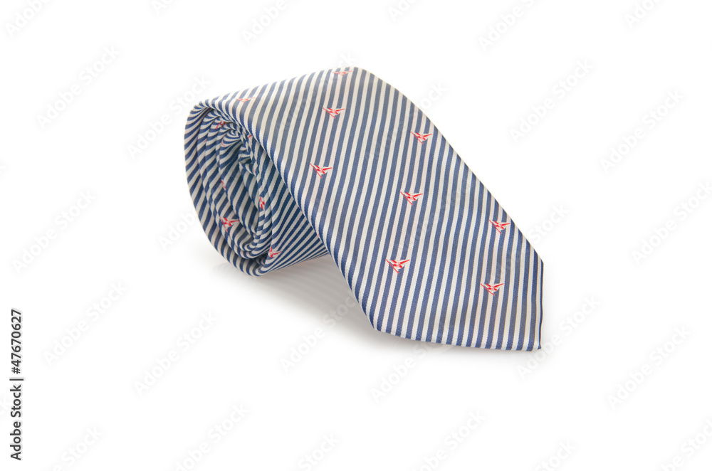 Elegant silk male tie ( necktie ) on white Elegant silk male tie ( necktie ) on white