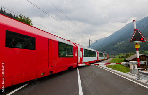 Obraz na płótnie Glacier express train, Switzerland w salonie