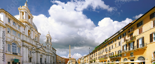 Navona Square, centre of Rome, Italy.