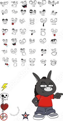 donkey kid cartoon set8 photo