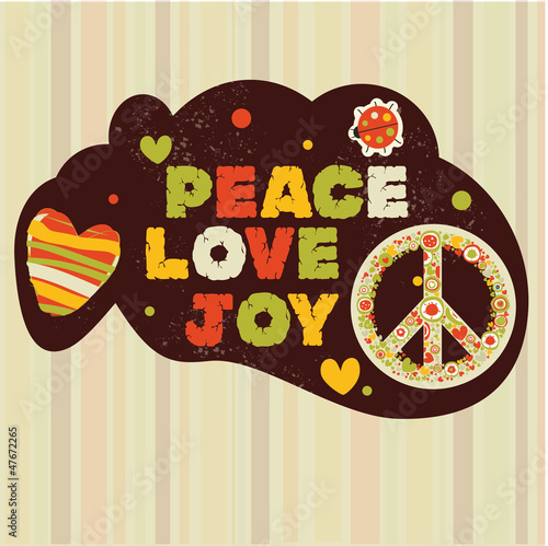 Hippie peace symbol