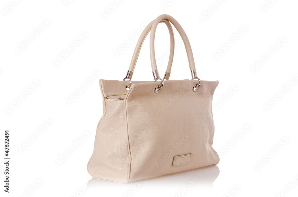 Nice elegant woman bag isolated on the white Nice elegant woman bag isolated on the white