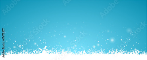 blue Winter Background with snow