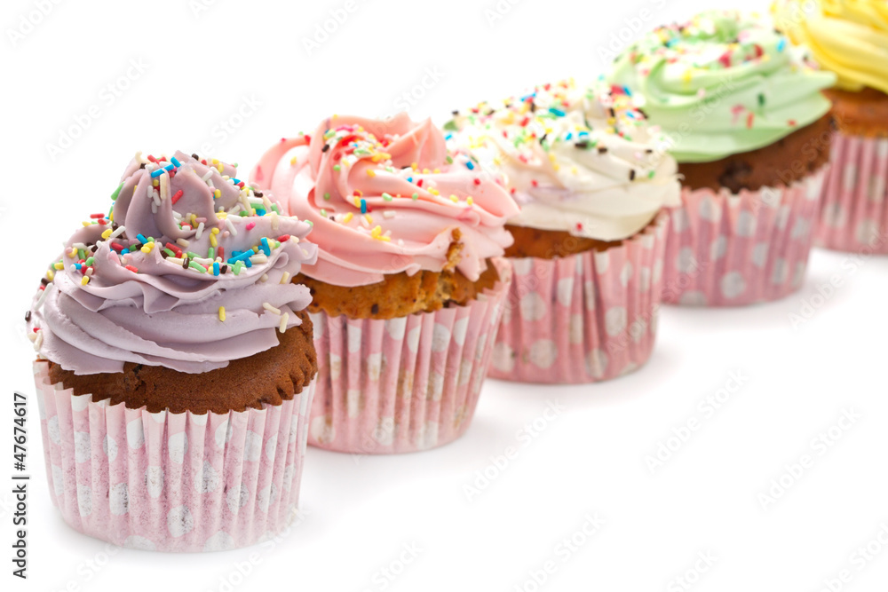 colored Cupcakes colored Cupcakes