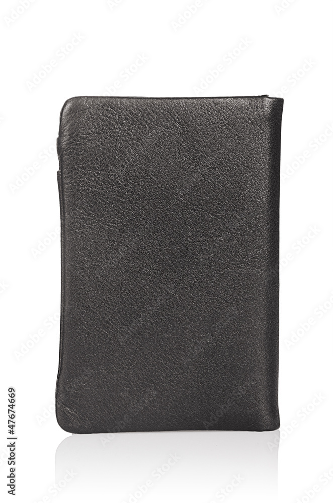 Leather wallet isolated on the white Leather wallet isolated on the white