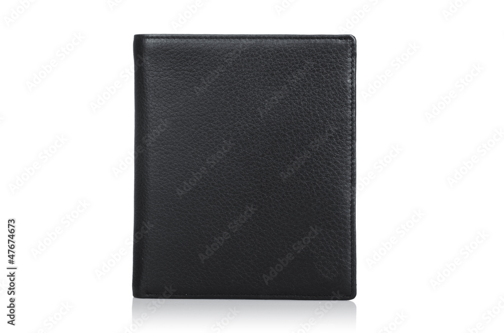 Leather wallet isolated on the white Leather wallet isolated on the white