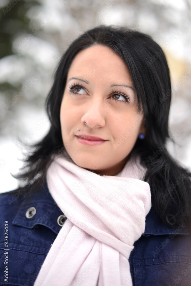 Snow winter woman portrait Snow winter woman portrait