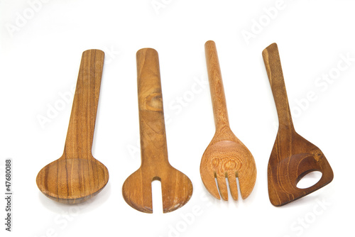 wooden kitchen utensils photo