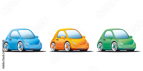 Colorful small cars