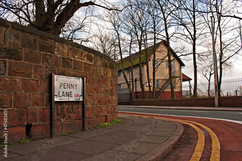 Canvas Print Penny Lane street sign Made famous by the Beatles