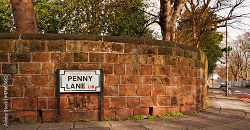 Penny Lane street sign Made famous by the Beatles song