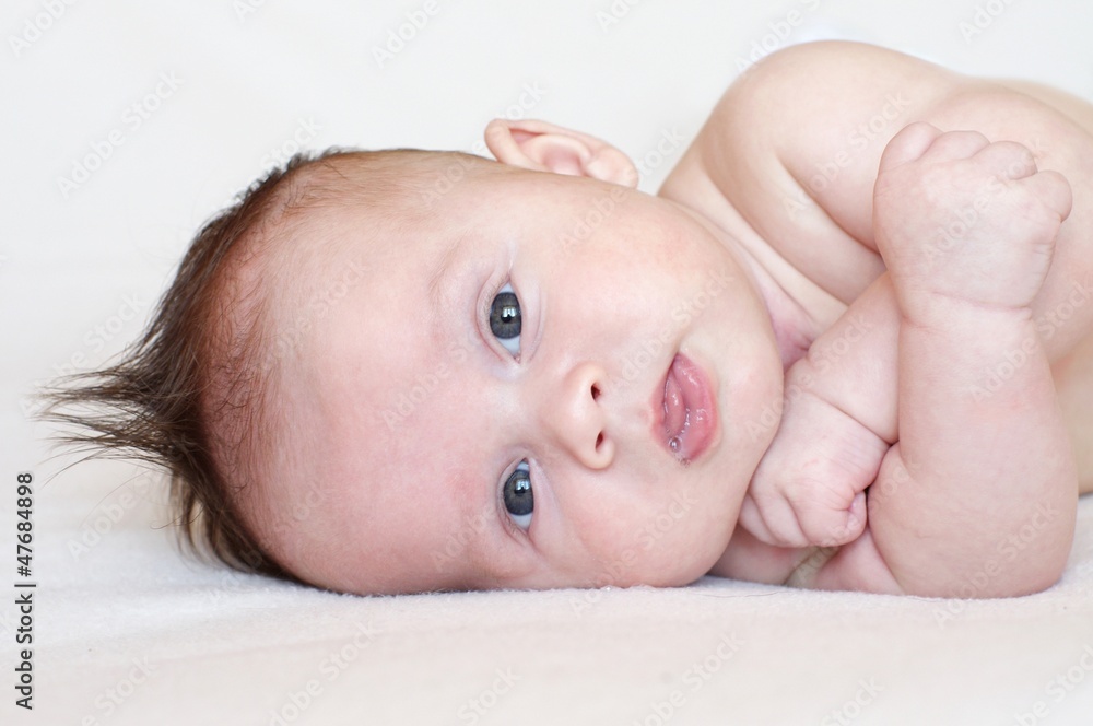 Portrait of the three-months baby Portrait of the three-months baby