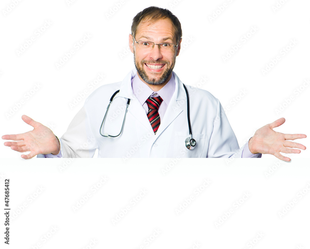 funny doctor showing clipboard funny doctor showing clipboard