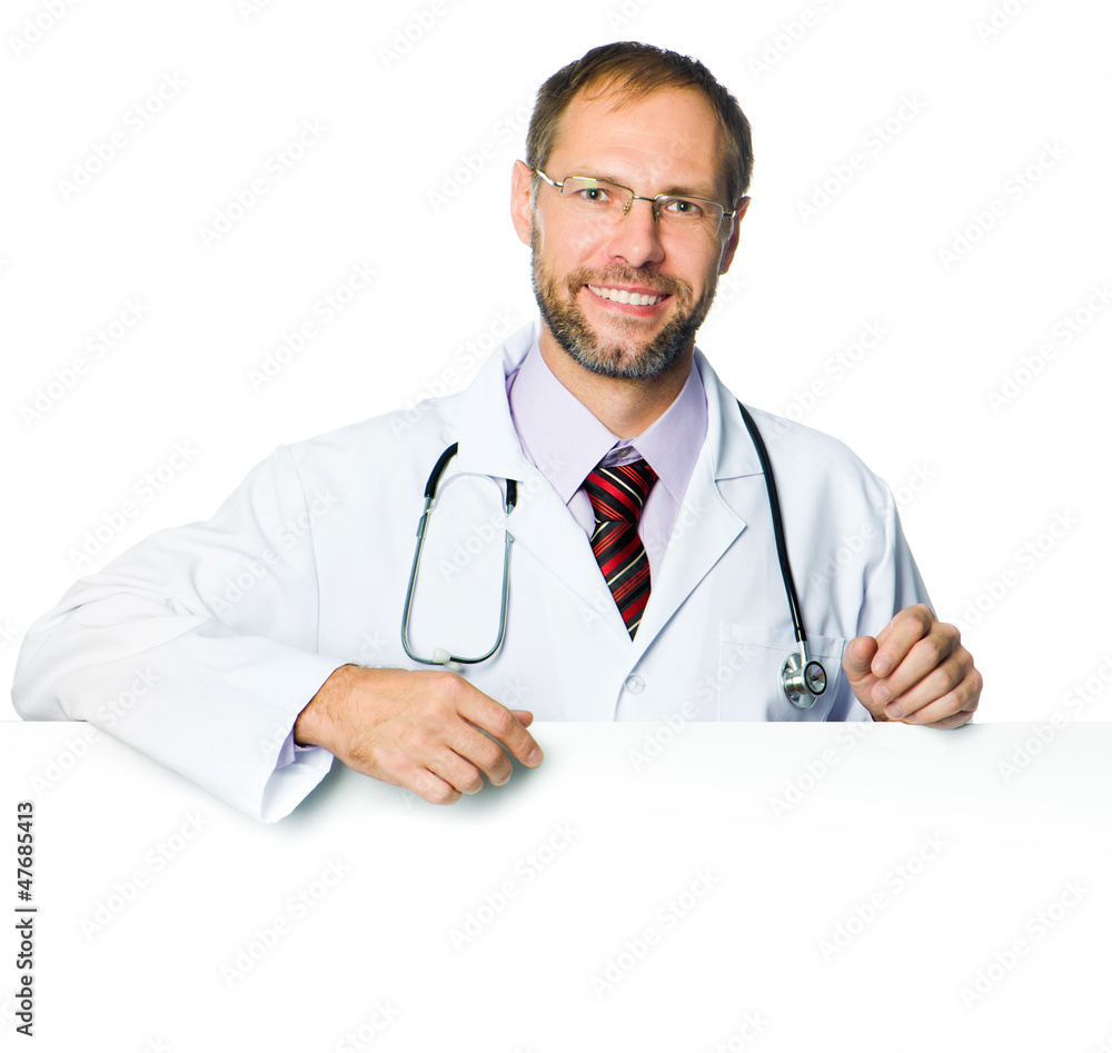 doctor showing board doctor showing board