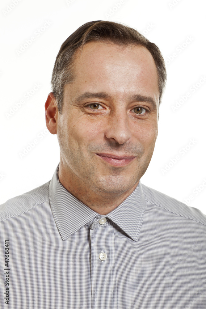 portrait of adult man, isolated on white background portrait of adult man, isolated on white background