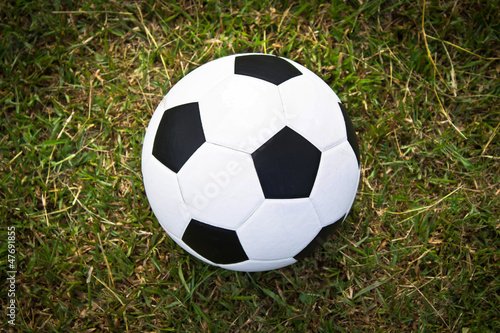 Soccer ball in the goal scoring © theerapol