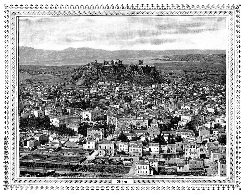 View : Athens - middle 19th century