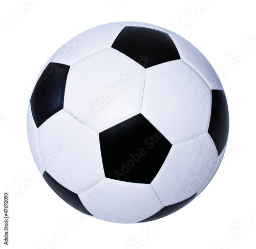 Classic soccer ball - isolated on white background