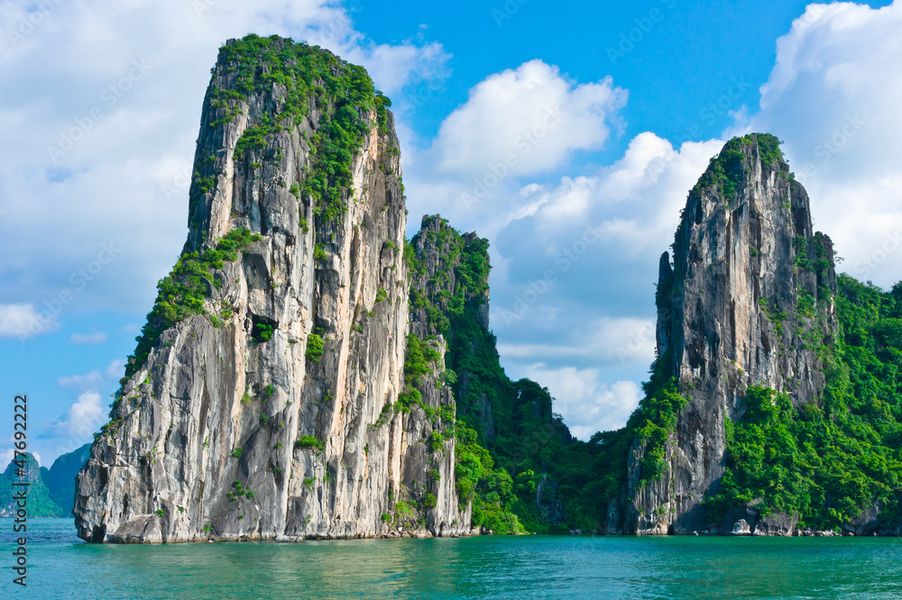 Mountain island in Halong Bay Mountain island in Halong Bay