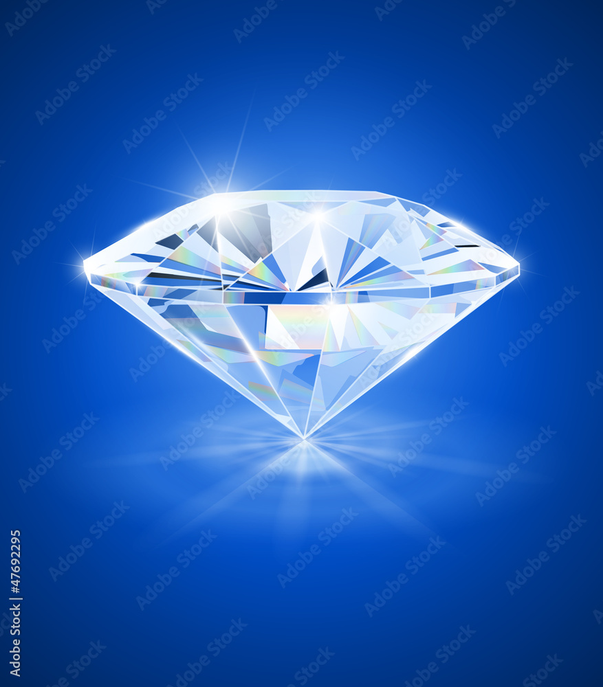 diamond on blue background vector illustration EPS10. diamond on blue background vector illustration EPS10.