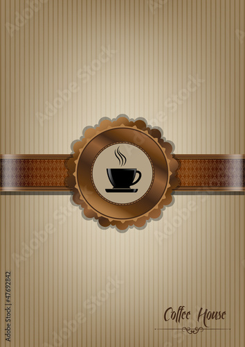 Brown coffee house menu design