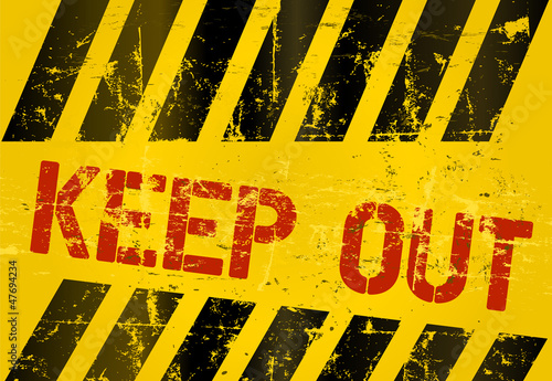 Danger Sign "Keep Out", vector illustration