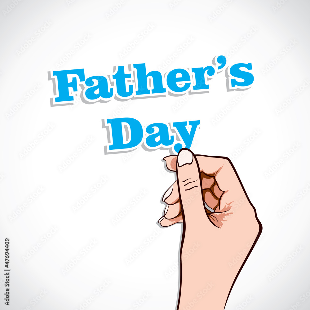 Father's Day word in hand stock vector Father's Day word in hand stock vector