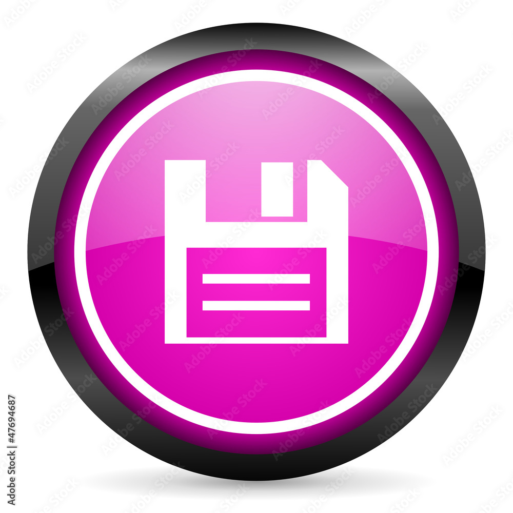 disk violet glossy icon on white background disk violet glossy icon on white background