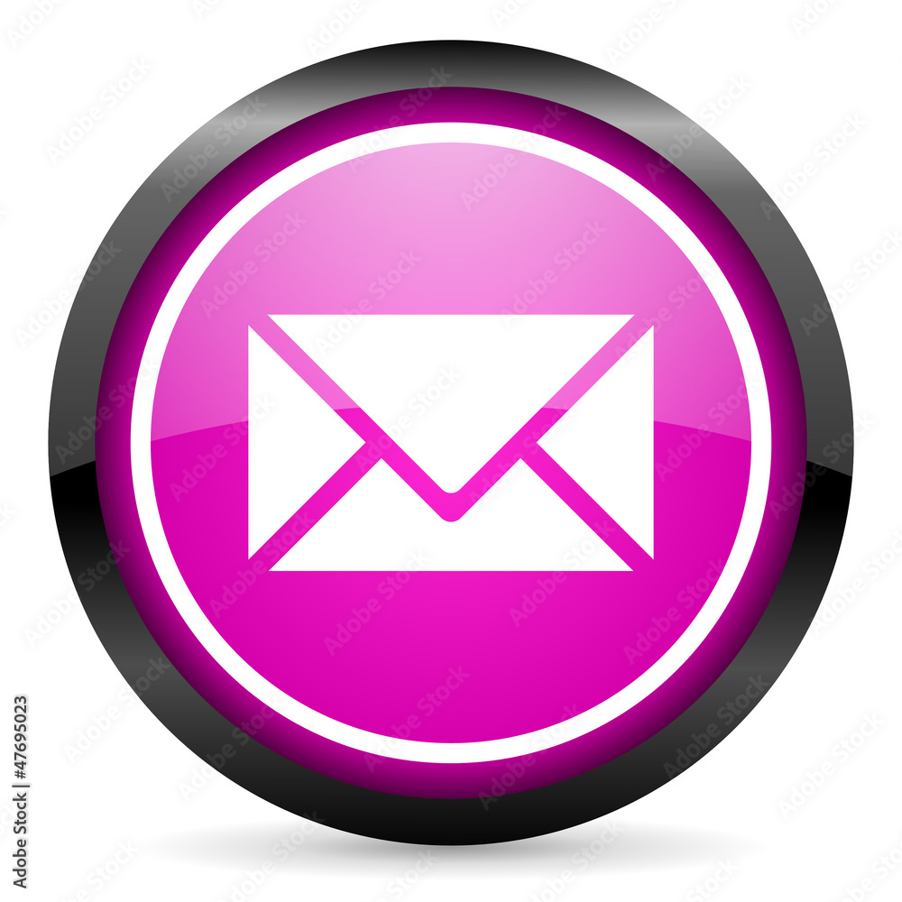 mail violet glossy icon on white background mail violet glossy icon on white background