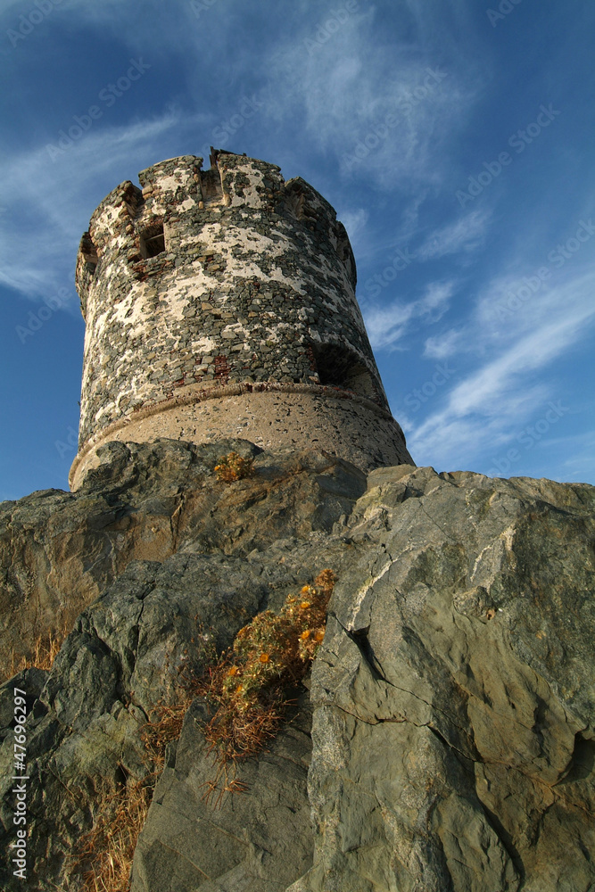 Naklejka premium tour genoise d'Ajaccio, Corse