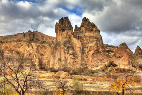 Famous cave city Cappadocia at Turkey, HDR photography