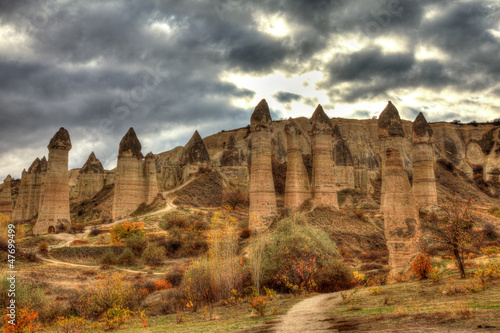 Famous cave city Cappadocia at Turkey, HDR photography