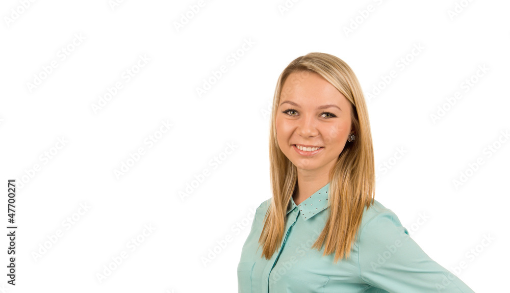 Smiling charming blonde woman Smiling charming blonde woman