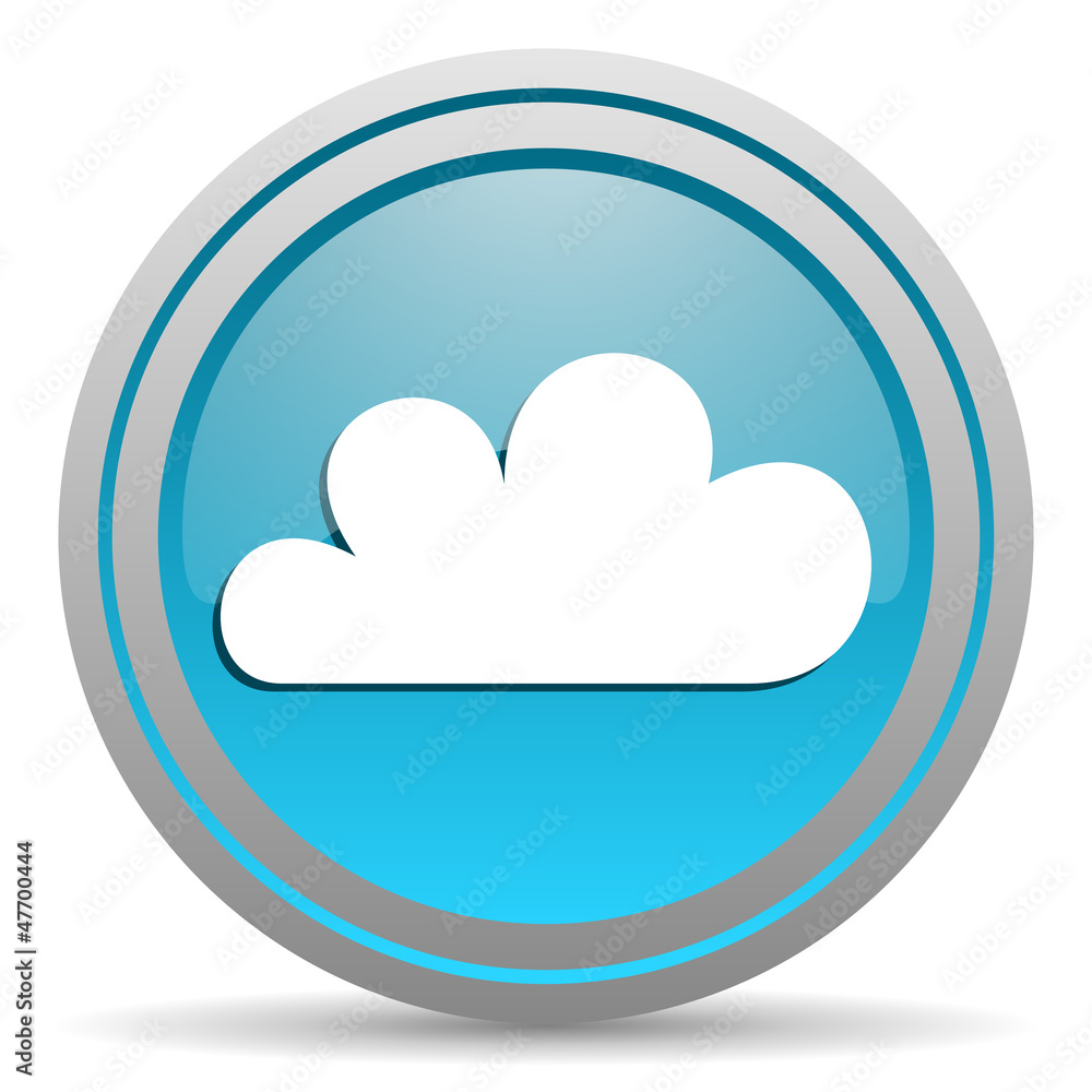 weather blue glossy icon on white background weather blue glossy icon on white background